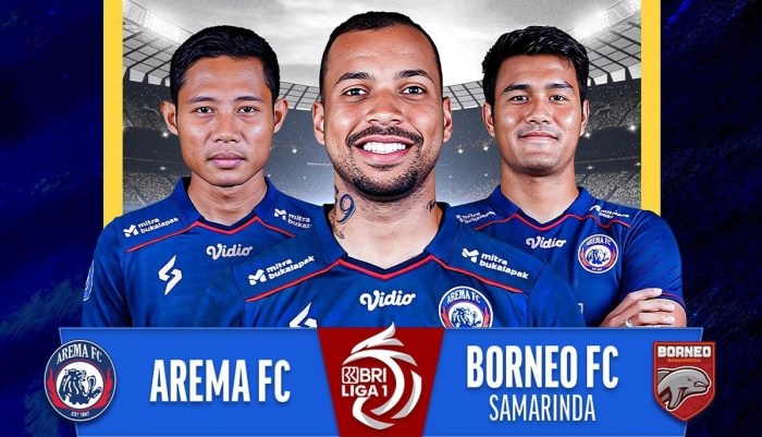 Arema vs Borneo FC Liga 1 prediksi skor