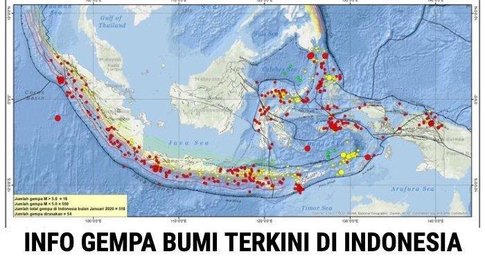 Gempa bumi terkini di Indonesia hari ini